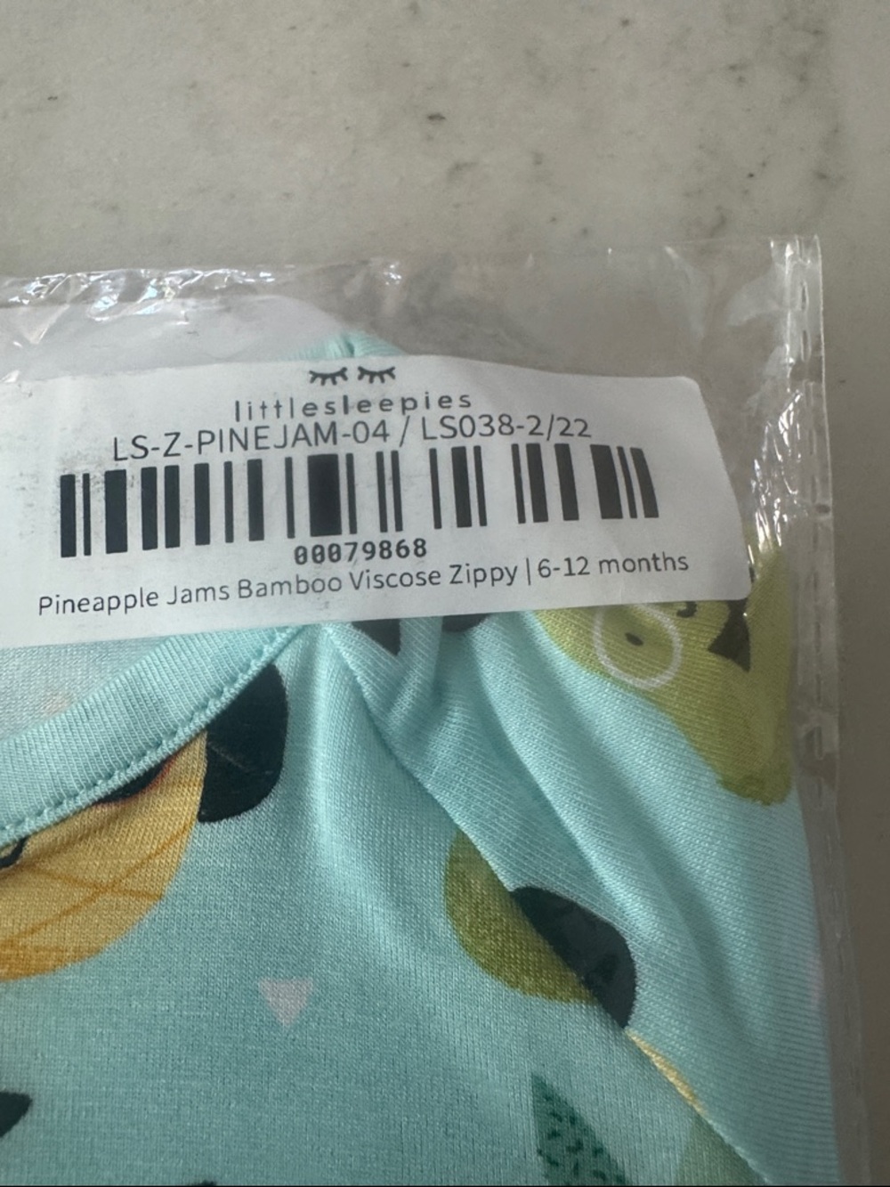 Little Sleepies Zippy Pajama - Aqua & Yellow - Picture 2 of 3